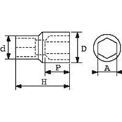 Sam outillage Douille 6 pans 1/2 - 30 mm