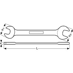 Bahco Clé plate double - 41 x 46 mm