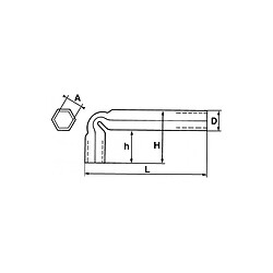 SAM OUTILLAGE Clé en tube coudée 10 mm