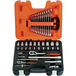 Bahco Coffret de douilles 1/4" et 1/2" - Orange et noir