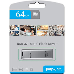 PNY Elite Steel USB Stick - 64 Go