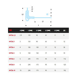 Facom clé Allen poignée en P - 6 mm