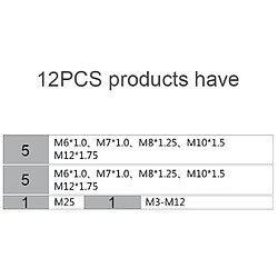 Acheter Wewoo Set taraudage et filière - 13 pièces