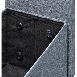 Helloshop26 Banquette coffre 2 places - Gris