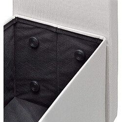 Helloshop26 Banquette 2 places avec rangement - Crème