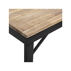 Avis Atmosphera Banc de table à manger industriel Edena - L. 170 x H. 45 cm - Noir