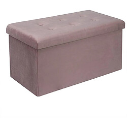 Helloshop26 banc coffre velours - Gris