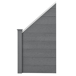 Neuholz Neu.holz Clôture Inclinée Bois Composite WPC - Gris