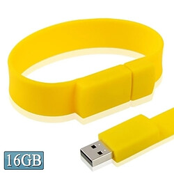 Wewoo Bracelet USB - 16 Go - Jaune