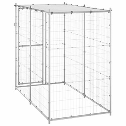 Acheter vidaXL Chenil Extérieur Acier Galvanisé avec Toit 110x220x180 cm