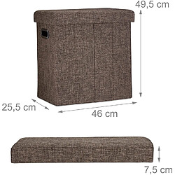 Helloshop26 Tabouret de rangement - Marron