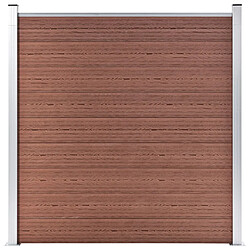 vidaXL Clôture WPC 619 x 186 cm Marron