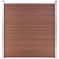 vidaXL Clôture de Jardin WPC - 1737 x 186 cm - Marron