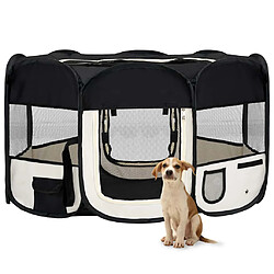 vidaXL Parc Pliable pour Chien 145x145x61 cm Parc pour chien - Polyester et acier - 145 x 145 x 61 cm - Sac de transport inclus