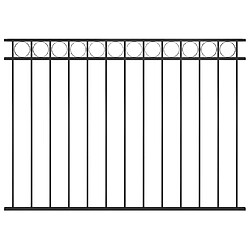 vidaXL Panneau de clôture - 1,7x1,2 m Noir