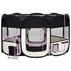 vidaXL Parc Pliable pour Chien 145x145x61 cm pas cher