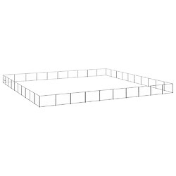 vidaXL Chenil 100 m² - Argenté