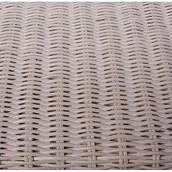 Decoshop26 Banquette en rotin - Blanc