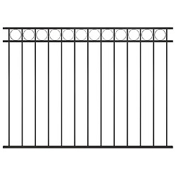 vidaXL Panneau de clôture - 1,7x1,2 m Noir
