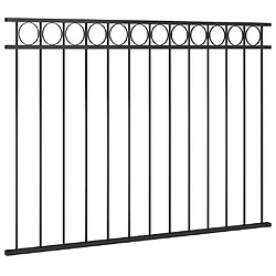 vidaXL Panneau de clôture - 1,7x1,2 m Noir