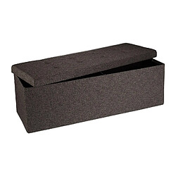 Avis Helloshop26 Banquette coffre en lin - Marron