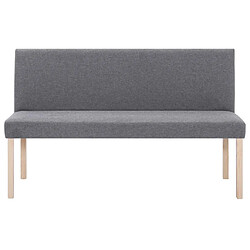 Helloshop26 Banquette pouf 139 cm gris clair 3002101