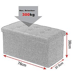 Helloshop26 Tabouret de rangement crème 19_0000434