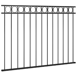 vidaXL Panneau de clôture - 1,7x1,2 m Noir