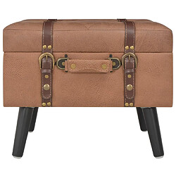 Helloshop26 Ensemble Tabourets de Rangement - Marron