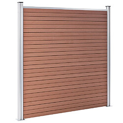 vidaxl Clôture jardin WPC 1045x186 cm - Marron