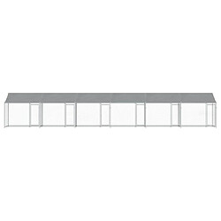 Acheter vidaXL Cage pour Chien avec Toit Gris 12x2x2 m