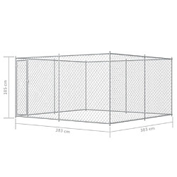 Enclos pour chien Helloshop26 - 14,6 m² Argenté