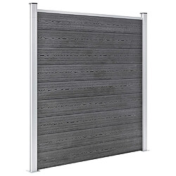Acheter vidaXL Clôture WPC 1 Carré + 1 Incliné 273x186 cm Gris
