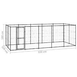 Chenil extérieur 12,1 m² acier - Helloshop26