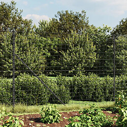 vidaXL Clôture treillis métallique anthracite 1,8x25 m