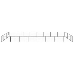 Helloshop26 Enclos pour chien 40 m² acier noir