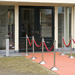 V-Part Poteau de barrière - Acier inoxydable - Argenté