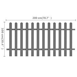 vidaXL Clôture à piquets WPC 200 x 100 cm pas cher