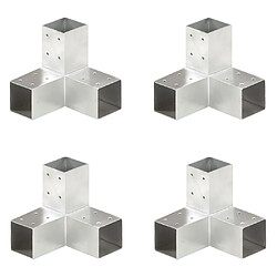 vidaXL Connecteurs de poteau 4 pcs - Forme en Y