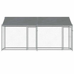 Acheter vidaXL Cage pour chien avec toit - Acier galvanisé 8 m²