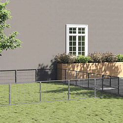 Vidaxl Chenil - 25 m² - Argenté
