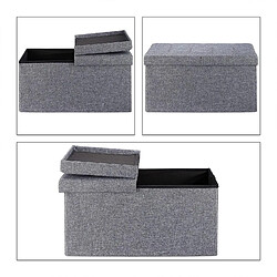 Helloshop26 Banquette avec rangement pliable gris 13_0000373