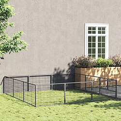 vidaXL Chenil Argenté 9 m²