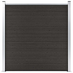 Avis vidaXL Panneau de clôture WPC 180x186 cm - Noir