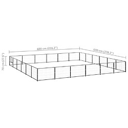 Helloshop26 Chenil ext. 36 m² Noir