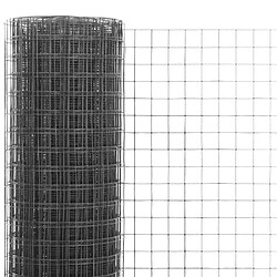 Avis VidaXL Grillage acier - Gris - 25x1 m