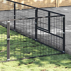 Avis vidaXL Chenil Noir 40 m² Acier