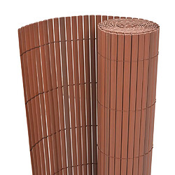 vidaXL Clôture de Jardin Double Face PVC - 150 x 300 cm - Marron