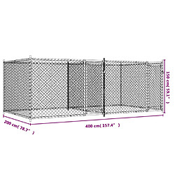 vidaXL Cage pour chien - 2 divisions pas cher
