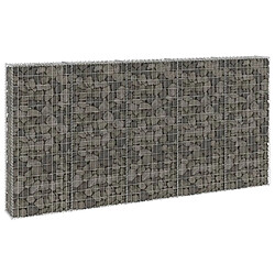 vidaXL Mur en gabion avec couvercles - Acier galvanisé